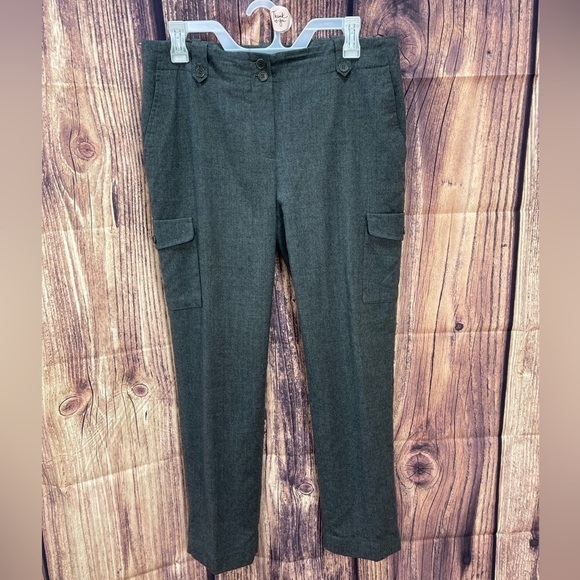 Talbots Pants - Talbots wool blend gray cargo pants women’s size 8 Talbots Talbots Talbots